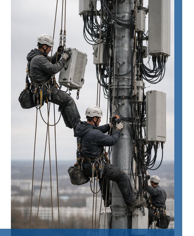 Монтаж оборудования связи на мачте в Чернушке от 7617 р. | ВЫСОТНИК-Чрш