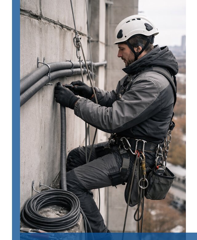 Профессиональный монтаж гофры для кабеля в Чернушке с гарантией