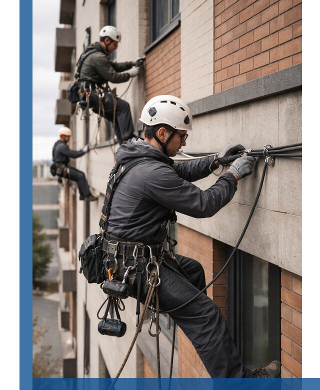 Крепление кабеля на фасаде монтаж и крепеж в Чернушке