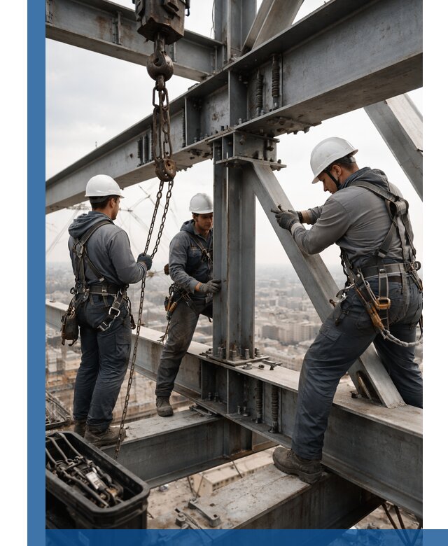 Профессиональный монтаж металлоконструкций на высоте в Чернушке