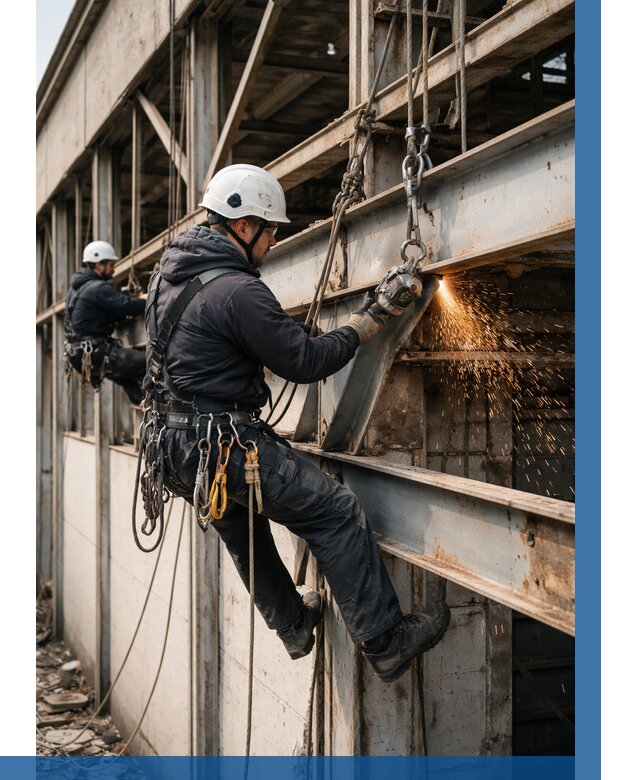 Демонтаж металлоконструкций на высоте в Чернушке от 6601р. |ВЫСОТНИК-Чрш