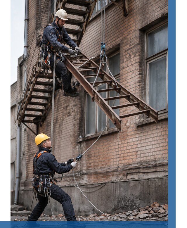 Демонтаж пожарной лестницы в Чернушке от 12187 р. | ВЫСОТНИК-Чрш