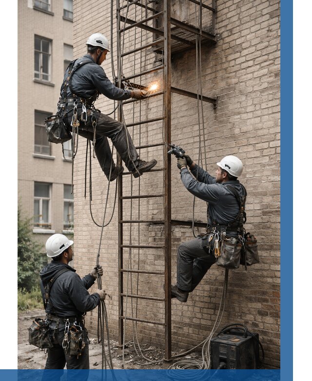 Ремонт пожарной лестницы в Чернушке от 7617 р. | ВЫСОТНИК-Чрш