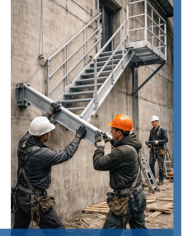 Монтаж металлических лестниц в Чернушке от 15234 р. | ВЫСОТНИК-Чрш