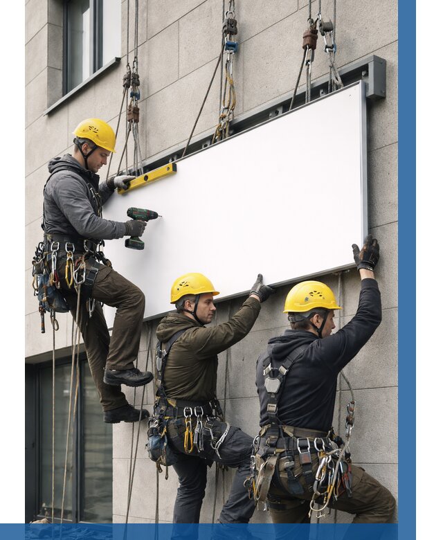 Монтаж рекламной вывески в Чернушке от 8125 р. | ВЫСОТНИК-Чрш