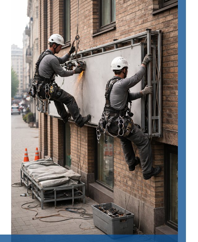 Демонтаж рекламной вывески в Чернушке от 6601 р. | ВЫСОТНИК-Чрш