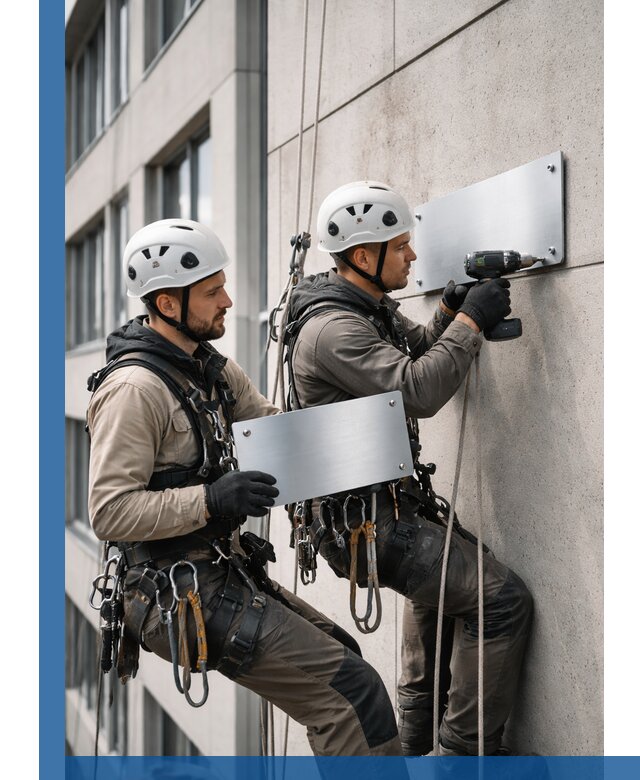 Монтаж табличек и указателей в Чернушке для зданий и сооружений