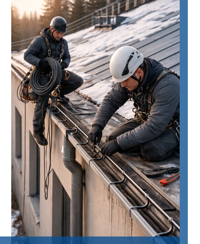 Монтаж греющего кабеля на кровле в Чернушке от 457 р. | ВЫСОТНИК-Чрш