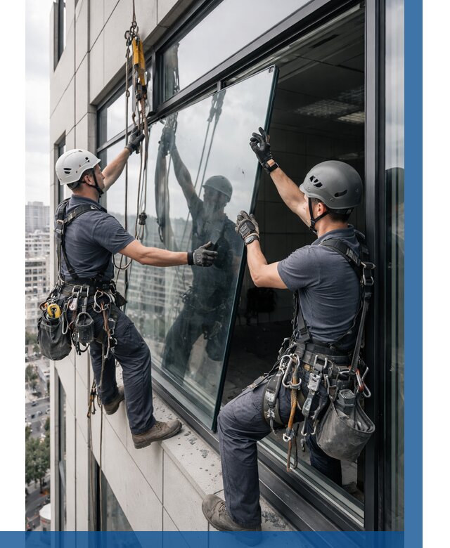 Замена стеклопакетов на высоте в Чернушке от 5586 р. | ВЫСОТНИК-Чрш