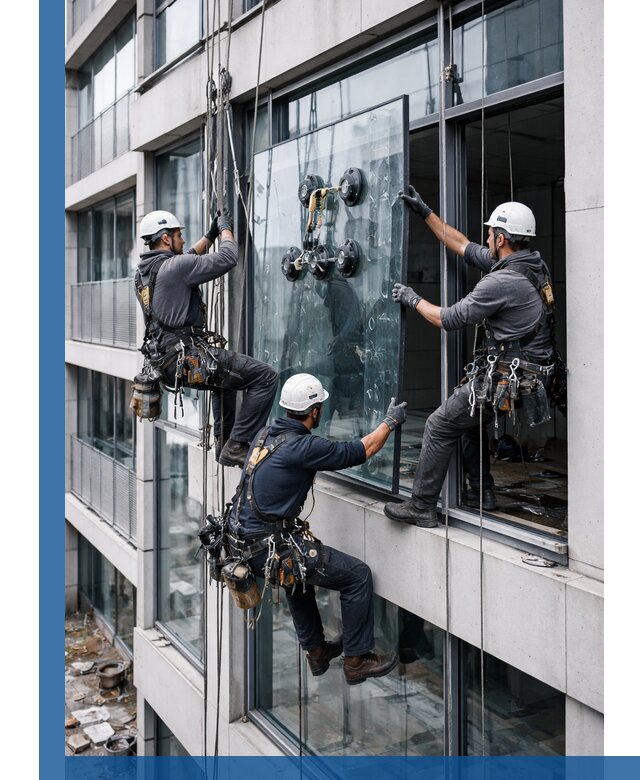 Фасадное остекление и монтаж витражей зданий в Чернушке под ключ