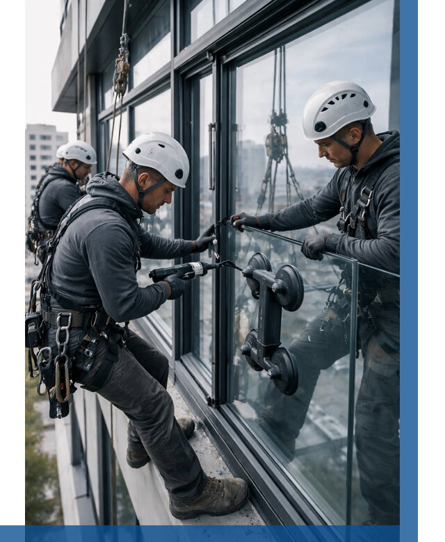 Витражное остекление зданий в Чернушке от 3555 р. | ВЫСОТНИК-Чрш