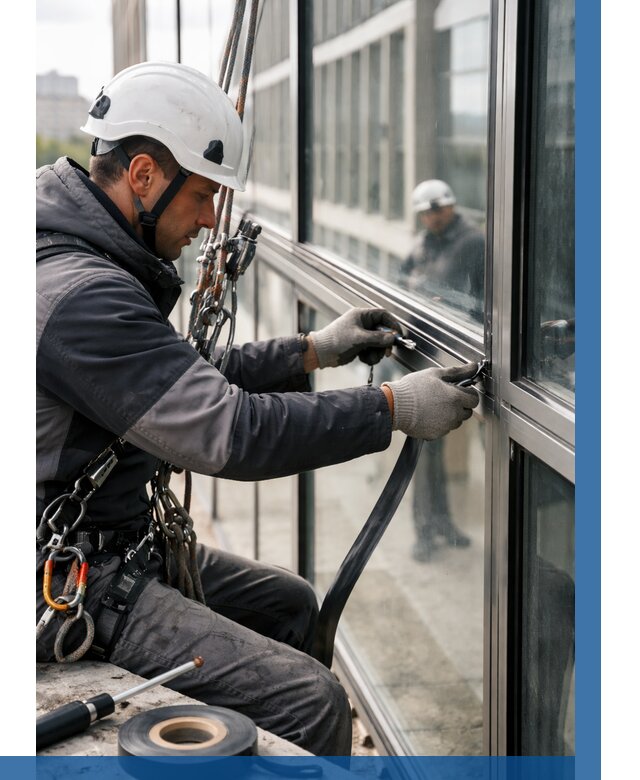 Ремонт витражных конструкций в Чернушке от 3555 р. | ВЫСОТНИК-Чрш