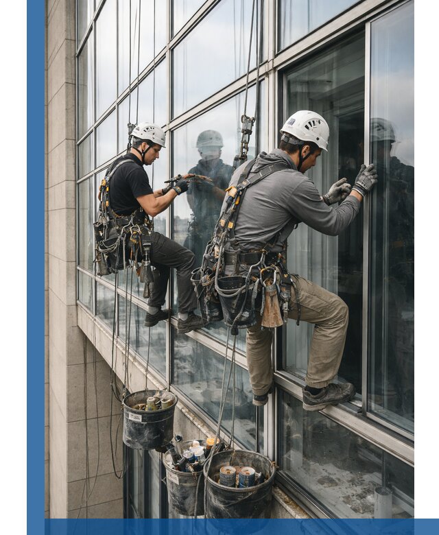 Ремонт витражных конструкций и фасадного остекления в Чернушке