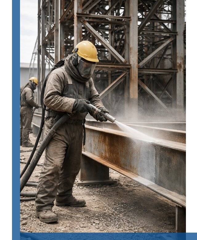 Пескоструйная очистка металлоконструкций в Чернушке промышленная