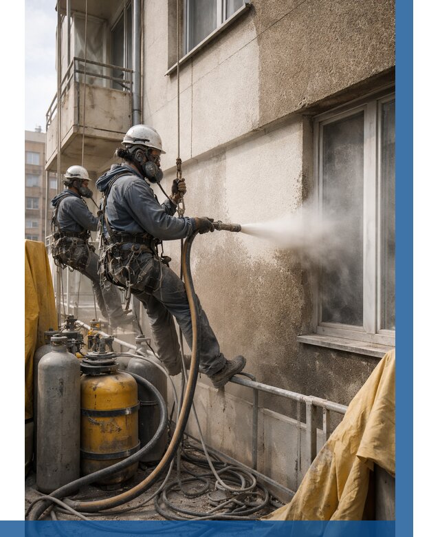 Пескоструйная очистка фасада в Чернушке от 660 р. | ВЫСОТНИК-Чрш