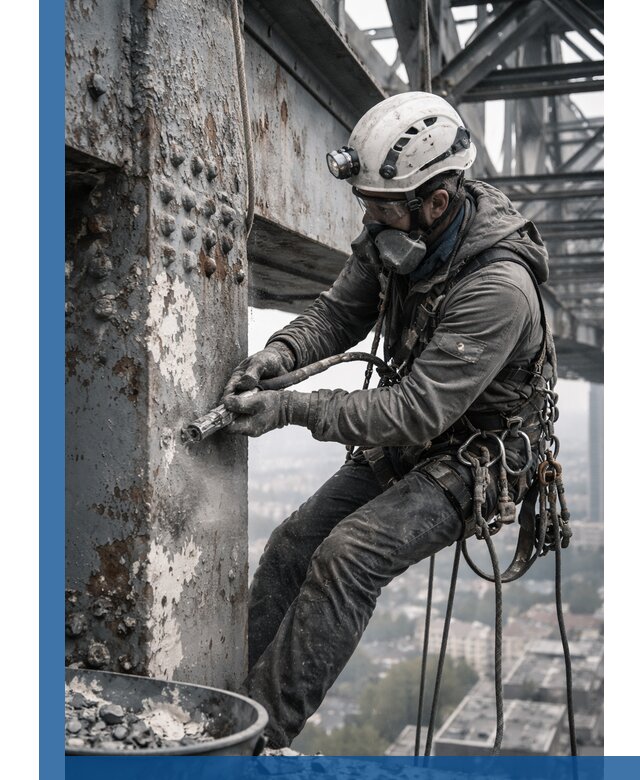 Удаление старой краски с металлических конструкций в Чернушке