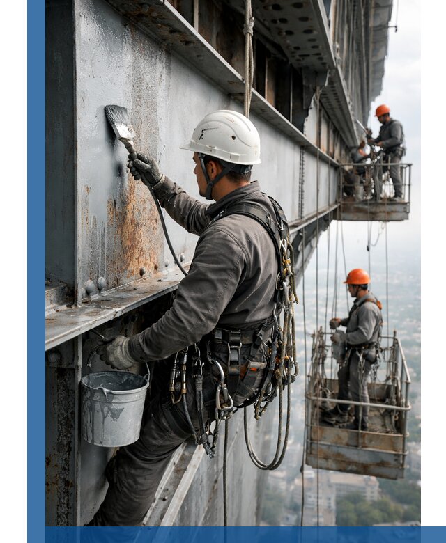 Покраска металлоконструкций на высоте в Чернушке профессионально