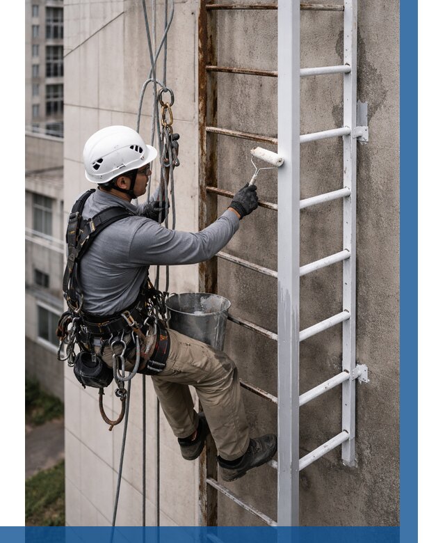 Покраска пожарных лестниц в Чернушке от 4570 р. | ВЫСОТНИК-Чрш