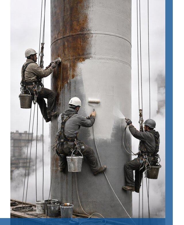 Покраска дымовых труб в Чернушке от 8633 р. | ВЫСОТНИК-Чрш