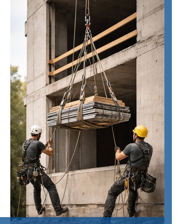 Подъем материала на этаж веревками в Чернушке от 1523 р. | ВЫСОТНИК-Чрш