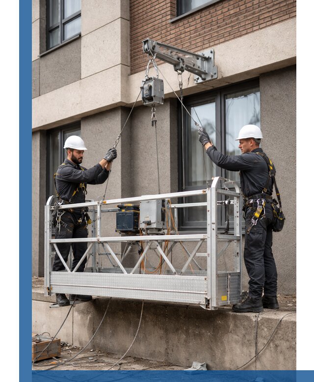 Монтаж и подъем фасадной люльки в Чернушке с гарантией безопасности