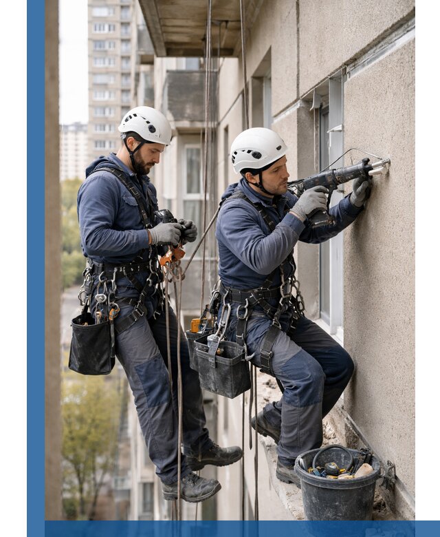 Промышленные альпинисты высотные работы и монтаж в Чернушке